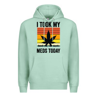 Seafoam i took my meds today Premium Hoodie - artisFamous