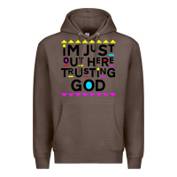 Coffee i'm just out here trusting god Premium Hoodie - artisFamous