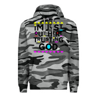 Slate Camo i'm just out here trusting god Premium Hoodie - artisFamous
