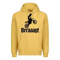 Antique Gold brraaap funny dirt bike Premium Hoodie - artisFamous