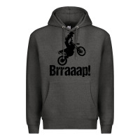 Charcoal Heather brraaap funny dirt bike Premium Hoodie - artisFamous