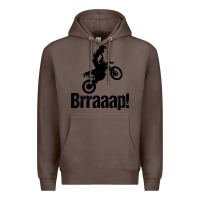 Coffee brraaap funny dirt bike Premium Hoodie - artisFamous