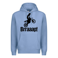 Colony Blue brraaap funny dirt bike Premium Hoodie - artisFamous
