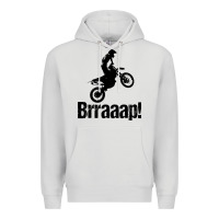 Dove Grey brraaap funny dirt bike Premium Hoodie - artisFamous