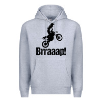 Heather Grey brraaap funny dirt bike Premium Hoodie - artisFamous