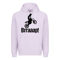 Lilac brraaap funny dirt bike Premium Hoodie - artisFamous