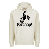 Oatmeal Heather brraaap funny dirt bike Premium Hoodie - artisFamous