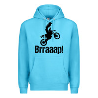 Ocean Blue brraaap funny dirt bike Premium Hoodie - artisFamous