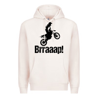 Pale Pink brraaap funny dirt bike Premium Hoodie - artisFamous