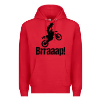 Red brraaap funny dirt bike Premium Hoodie - artisFamous