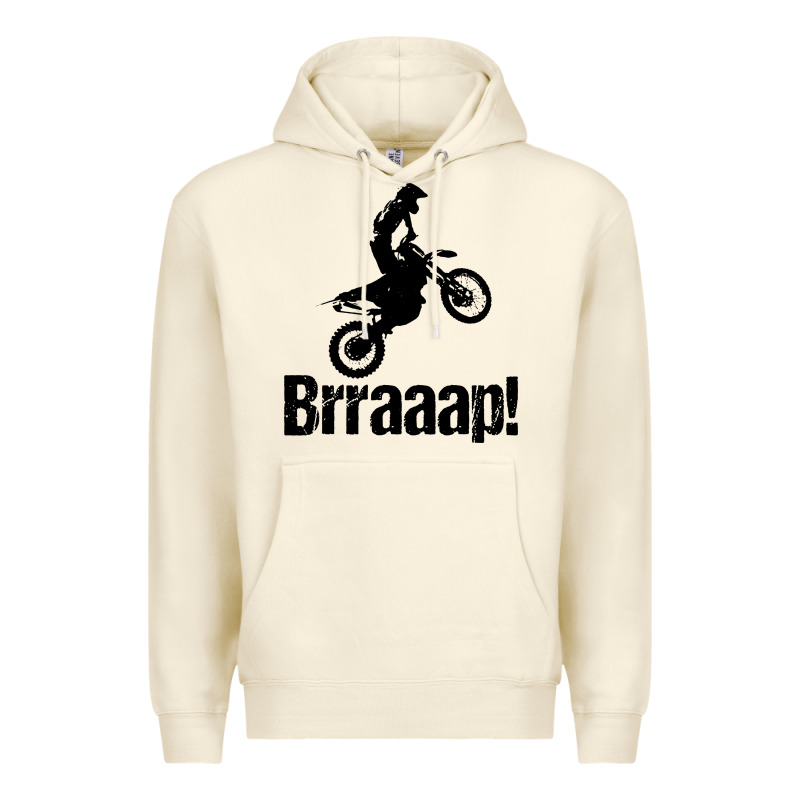 Brraaap Funny Dirt Bike Premium Hoodie by artisFamous | Teevron