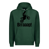 Sports Green brraaap funny dirt bike Premium Hoodie - artisFamous