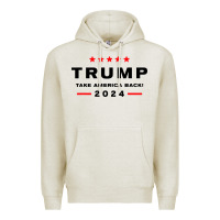 Oatmeal Heather donald trump 2024 take america Premium Hoodie - artisFamous