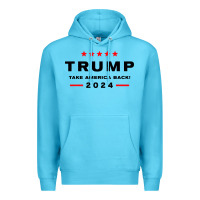 Ocean Blue donald trump 2024 take america Premium Hoodie - artisFamous