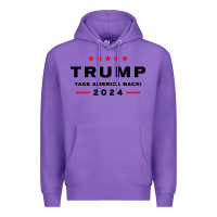 Purple donald trump 2024 take america Premium Hoodie - artisFamous
