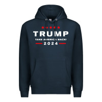 Navy donald trump 2024 take america Premium Hoodie - artisFamous