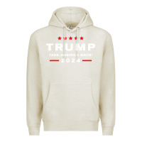 Oatmeal Heather donald trump 2024 take america Premium Hoodie - artisFamous