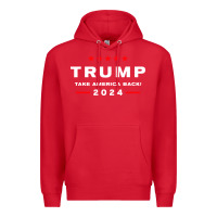 Red donald trump 2024 take america Premium Hoodie - artisFamous