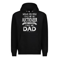 Black auctioneer dad father's day gifts father daddy men t shirt Premium Hoodie - artisFamous