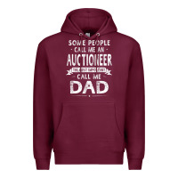 Burgundy auctioneer dad father's day gifts father daddy men t shirt Premium Hoodie - artisFamous