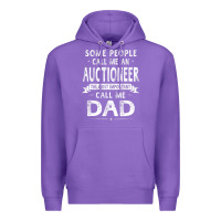 Purple auctioneer dad father's day gifts father daddy men t shirt Premium Hoodie - artisFamous