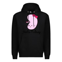 Black hello kidney Premium Hoodie - artisFamous