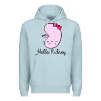 Blue Mist hello kidney Premium Hoodie - artisFamous