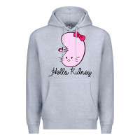 Heather Grey hello kidney Premium Hoodie - artisFamous
