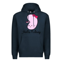 Navy hello kidney Premium Hoodie - artisFamous