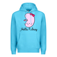 Ocean Blue hello kidney Premium Hoodie - artisFamous