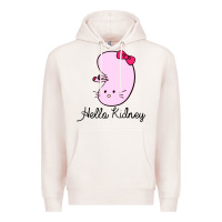 Pale Pink hello kidney Premium Hoodie - artisFamous