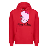 Red hello kidney Premium Hoodie - artisFamous