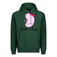 Sports Green hello kidney Premium Hoodie - artisFamous