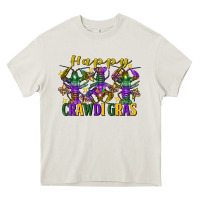Cream happy crawdi gras mardi gras crawfish Heavy Core Tee - FaDigitalArtStudio