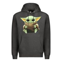Charcoal Heather baby yoda Premium Hoodie - artisFamous