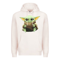 Pale Pink baby yoda Premium Hoodie - artisFamous