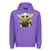 Purple baby yoda Premium Hoodie - artisFamous
