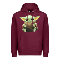 Burgundy baby yoda Premium Hoodie - artisFamous