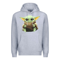 Heather Grey baby yoda Premium Hoodie - artisFamous