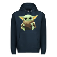 Navy baby yoda Premium Hoodie - artisFamous