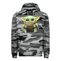 Slate Camo baby yoda Premium Hoodie - artisFamous