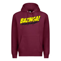 Burgundy Bazinga! Premium Hoodie - artisFamous