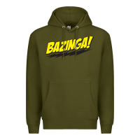 Army Green Bazinga! Premium Hoodie - artisFamous