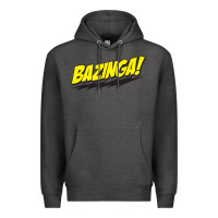Charcoal Heather Bazinga! Premium Hoodie - artisFamous