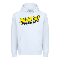 White Bazinga! Premium Hoodie - artisFamous