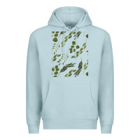 Blue Mist Watercolor Eucalyptus Pattern Premium Hoodie - artisFamous