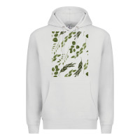 Dove Grey Watercolor Eucalyptus Pattern Premium Hoodie - artisFamous