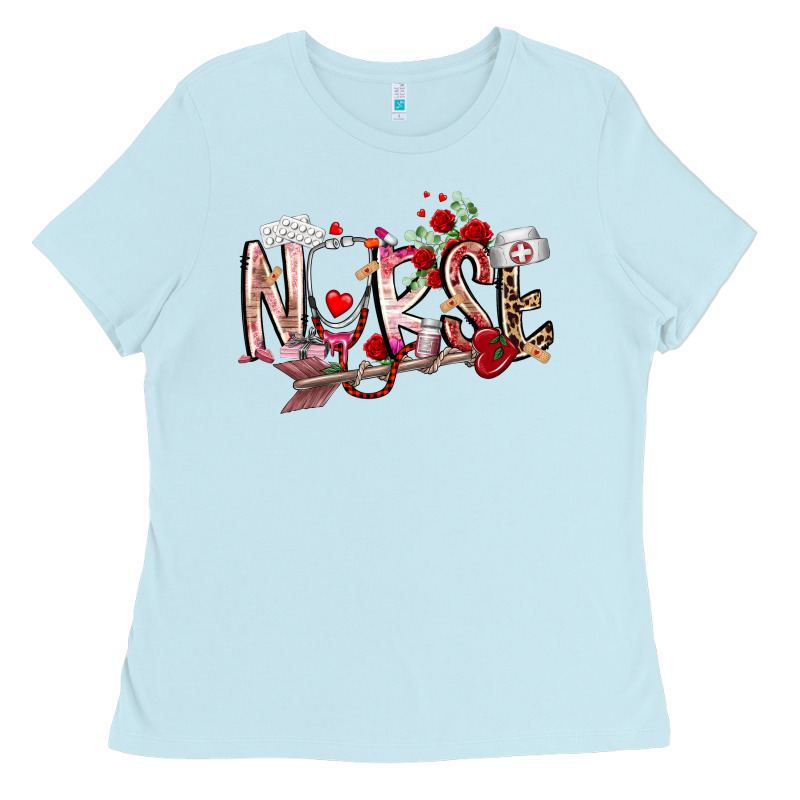 Nurse Valentines Day Ladies Tee by RacoonDesign | Teevron