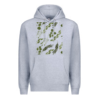 Heather Grey Watercolor Eucalyptus Pattern Premium Hoodie - artisFamous