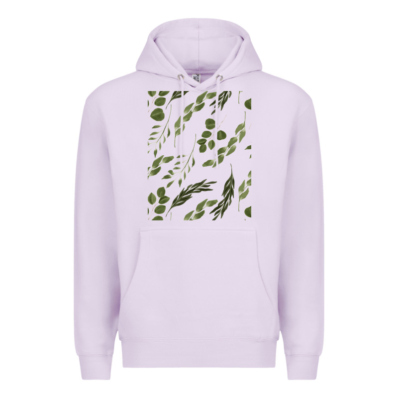 Watercolor Eucalyptus Pattern Premium Hoodie by artisFamous | Teevron